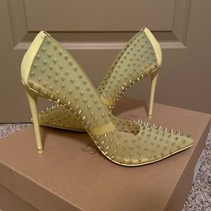 Steve Madden Vala-S Citron Studded Heels